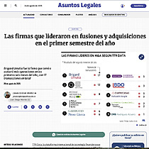 Las firmas que lideraron en fusiones y adquisiciones en el primer semestre del ao